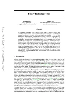 Binary Radiance Fields