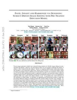 Paste, Inpaint and Harmonize via Denoising: Subject-Driven Image Editing
  with Pre-Trained Diffusion Model