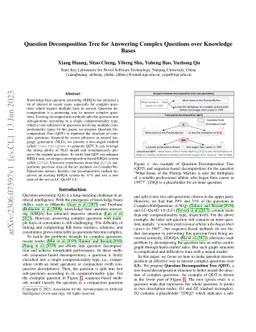 Question Decomposition Tree for Answering Complex Questions over
  Knowledge Bases