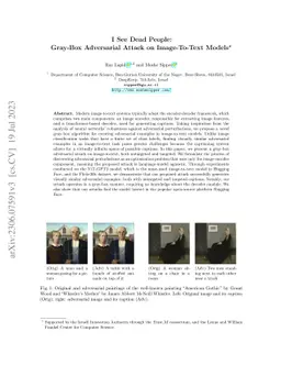 I See Dead People: Gray-Box Adversarial Attack on Image-To-Text Models