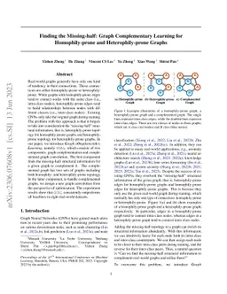 Finding the Missing-half: Graph Complementary Learning for
  Homophily-prone and Heterophily-prone Graphs