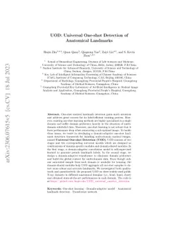 UOD: Universal One-shot Detection of Anatomical Landmarks