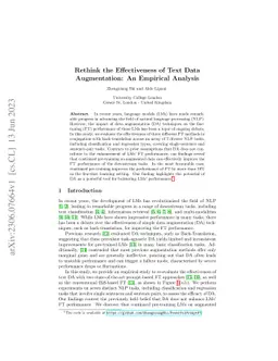 Rethink the Effectiveness of Text Data Augmentation: An Empirical
  Analysis