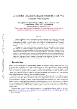 Coordinated Dynamic Bidding in Repeated Second-Price Auctions with
  Budgets