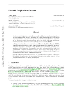 Discrete Graph Auto-Encoder