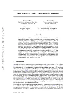 Multi-Fidelity Multi-Armed Bandits Revisited