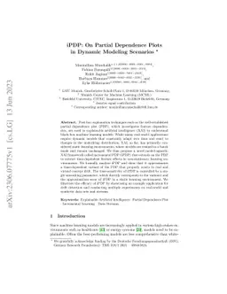 iPDP: On Partial Dependence Plots in Dynamic Modeling Scenarios