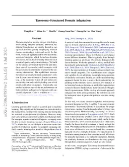 Taxonomy-Structured Domain Adaptation