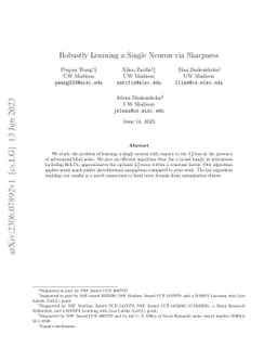 Robustly Learning a Single Neuron via Sharpness