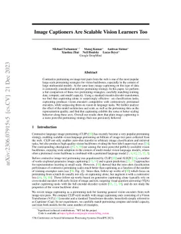 Image Captioners Are Scalable Vision Learners Too
