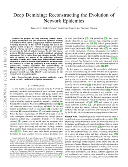 Deep Demixing: Reconstructing the Evolution of Network Epidemics