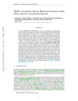 MOFI: Learning Image Representations from Noisy Entity Annotated Images