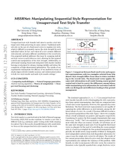 MSSRNet: Manipulating Sequential Style Representation for Unsupervised
  Text Style Transfer