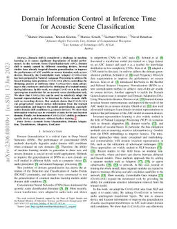Domain Information Control at Inference Time for Acoustic Scene
  Classification
