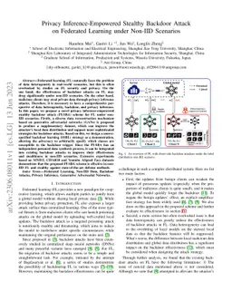Privacy Inference-Empowered Stealthy Backdoor Attack on Federated
  Learning under Non-IID Scenarios