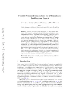 Flexible Channel Dimensions for Differentiable Architecture Search