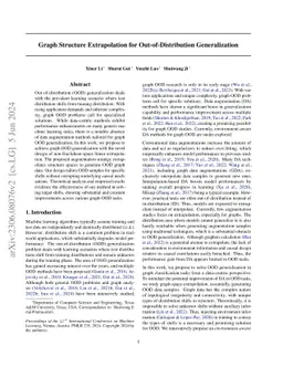 Graph Structure and Feature Extrapolation for Out-of-Distribution
  Generalization