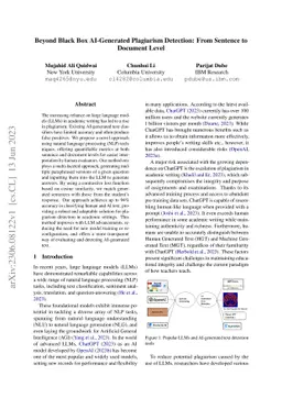 Beyond Black Box AI-Generated Plagiarism Detection: From Sentence to
  Document Level