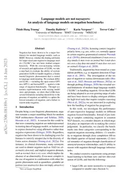 Language models are not naysayers: An analysis of language models on
  negation benchmarks