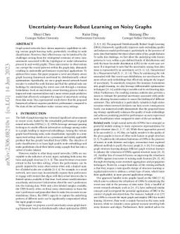 Uncertainty-Aware Robust Learning on Noisy Graphs