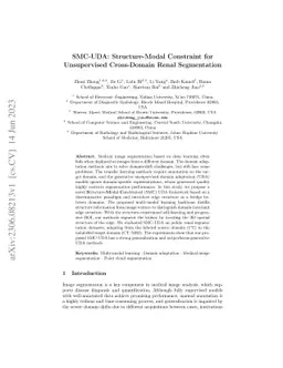 SMC-UDA: Structure-Modal Constraint for Unsupervised Cross-Domain Renal
  Segmentation