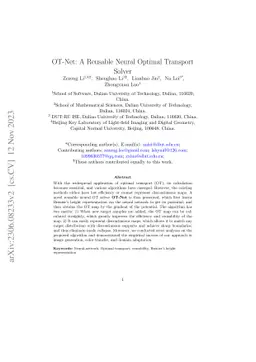 OT-Net: A Reusable Neural Optimal Transport Solver