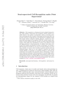 Semi-supervised Cell Recognition under Point Supervision