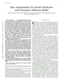 Data Augmentation for Seizure Prediction with Generative Diffusion Model