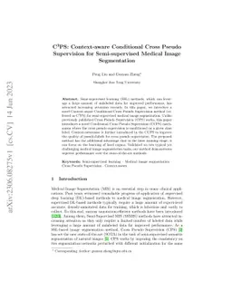 C$^3$PS: Context-aware Conditional Cross Pseudo Supervision for
  Semi-supervised Medical Image Segmentation