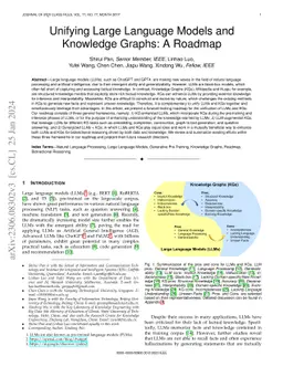 Unifying Large Language Models and Knowledge Graphs: A Roadmap