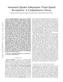 Automated Speaker Independent Visual Speech Recognition: A Comprehensive
  Survey