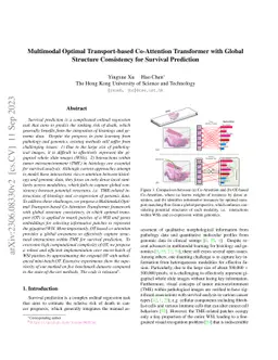 Multimodal Optimal Transport-based Co-Attention Transformer with Global
  Structure Consistency for Survival Prediction