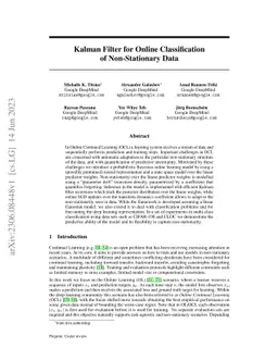 Kalman Filter for Online Classification of Non-Stationary Data