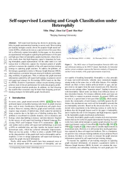 Self-supervised Learning and Graph Classification under Heterophily