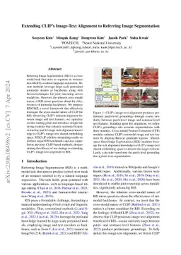 Extending CLIP's Image-Text Alignment to Referring Image Segmentation