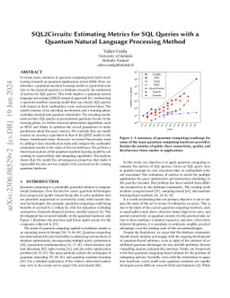 SQL2Circuits: Estimating Cardinalities, Execution Times, and Costs for SQL Queries with Quantum Natural Language Processing