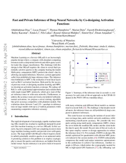 Fast and Private Inference of Deep Neural Networks by Co-designing
  Activation Functions