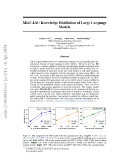 MiniLLM: Knowledge Distillation of Large Language Models