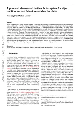 A pose and shear-based tactile robotic system for object tracking,
  surface following and object pushing