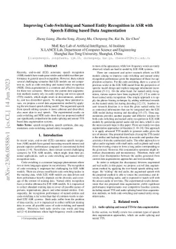 Improving Code-Switching and Named Entity Recognition in ASR with Speech
  Editing based Data Augmentation