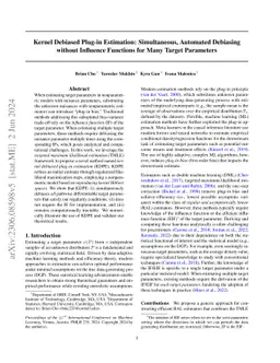 Kernel Debiased Plug-in Estimation: Simultaneous, Automated Debiasing
  without Influence Functions for Many Target Parameters