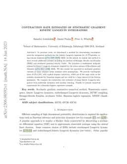 Contraction Rate Estimates of Stochastic Gradient Kinetic Langevin
  Integrators