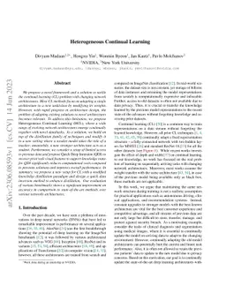 Heterogeneous Continual Learning
