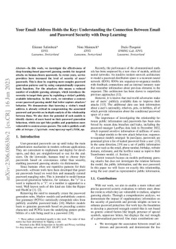 Your Email Address Holds the Key: Understanding the Connection Between
  Email and Password Security with Deep Learning