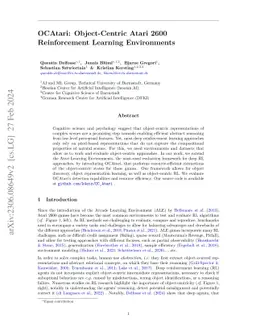 OCAtari: Object-Centric Atari 2600 Reinforcement Learning Environments