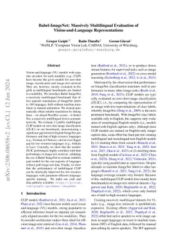 Babel-ImageNet: Massively Multilingual Evaluation of Vision-and-Language
  Representations