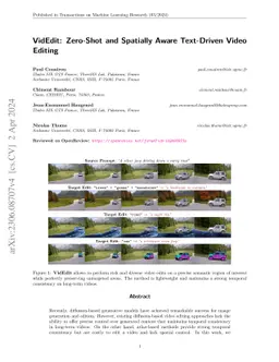 VidEdit: Zero-Shot and Spatially Aware Text-Driven Video Editing