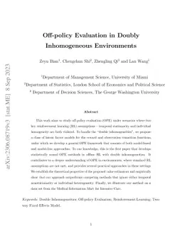 Off-policy Evaluation in Doubly Inhomogeneous Environments