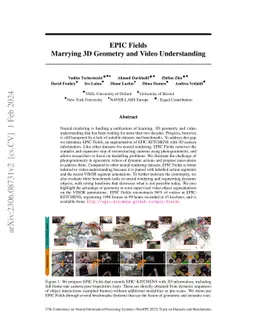 EPIC Fields: Marrying 3D Geometry and Video Understanding