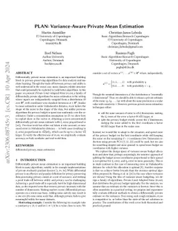 PLAN: Variance-Aware Private Mean Estimation